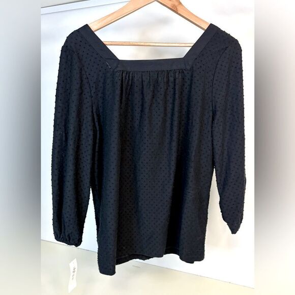 NWT Style & co Black quarter sleeve top size XL - Picture 2 of 3